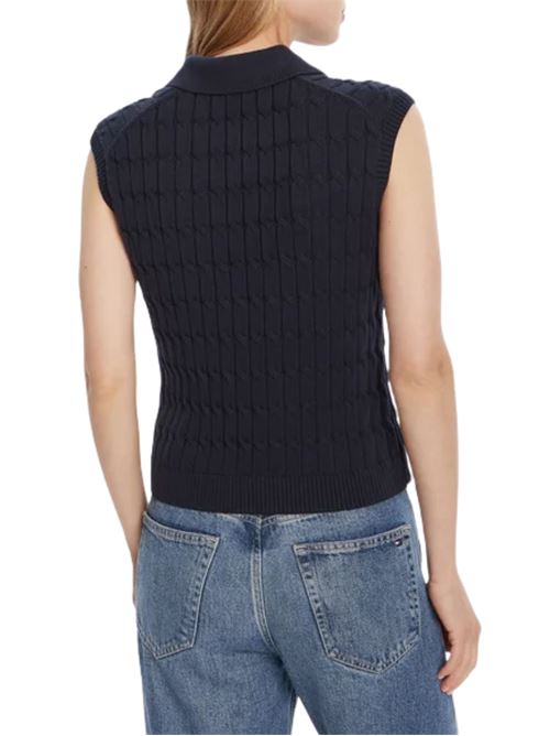 Gilet in cotone a trecce Tommy Hilfiger | WW0WW45655C1G